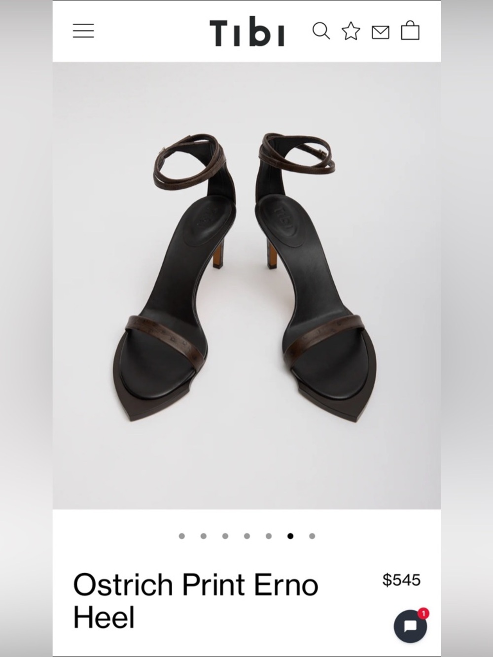 Tibi Ostrich Print Erno Heel sz 39